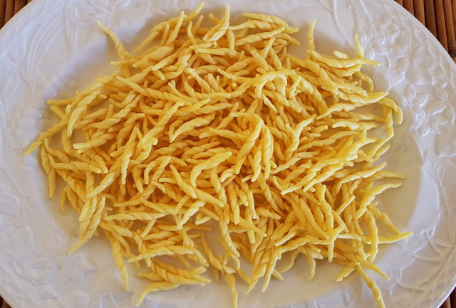 Trofie pasta from Liguria