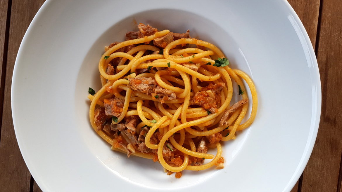 bigoli with duck ragu