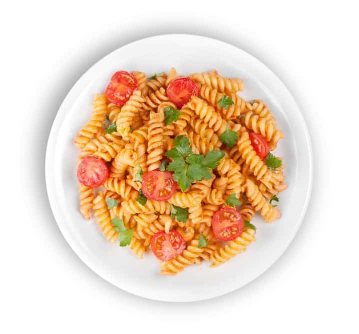 Fusilli with tomatoes