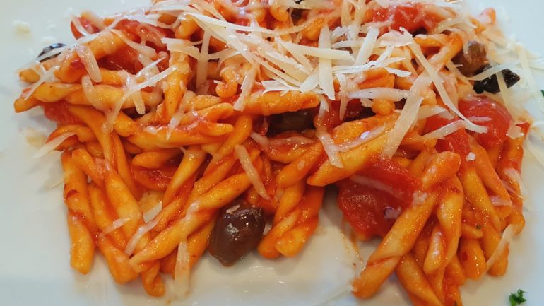 Fresh Fileja pasta with Nduja