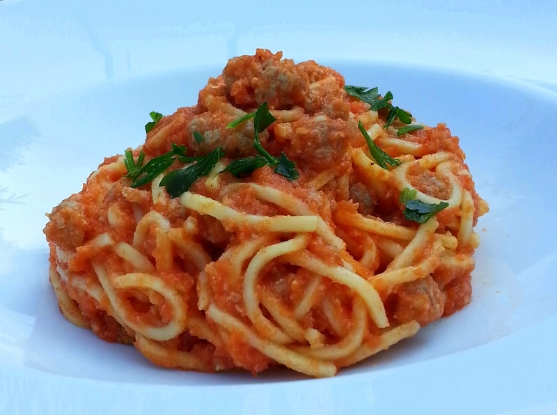 alla chitarra with pallottine