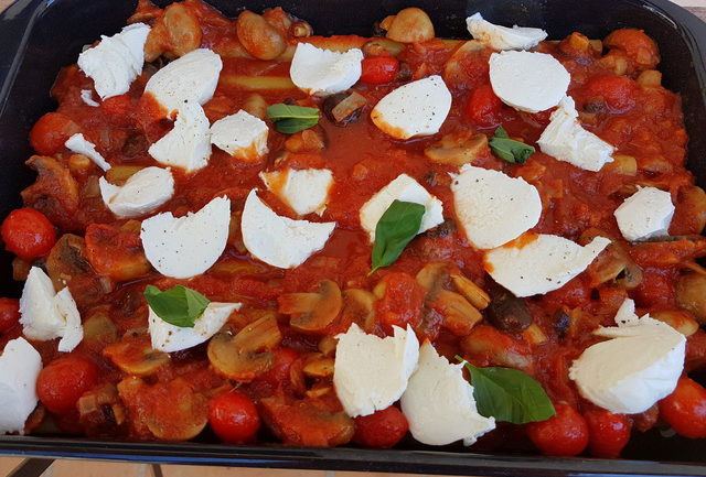 baked candele pasta ready for oven