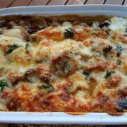 Lasagne al forno mushrooms and burrata