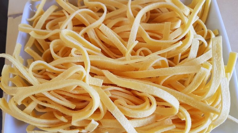 fettuccine pasta with calamari