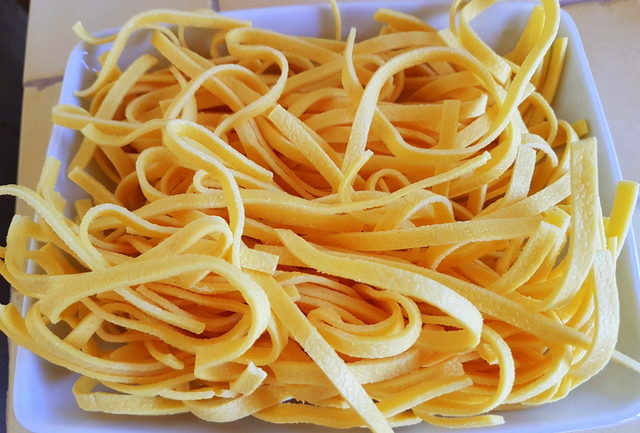 Fresh fettucine pasta