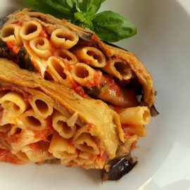 Parmigiana timballo with Ziti or Zitoni