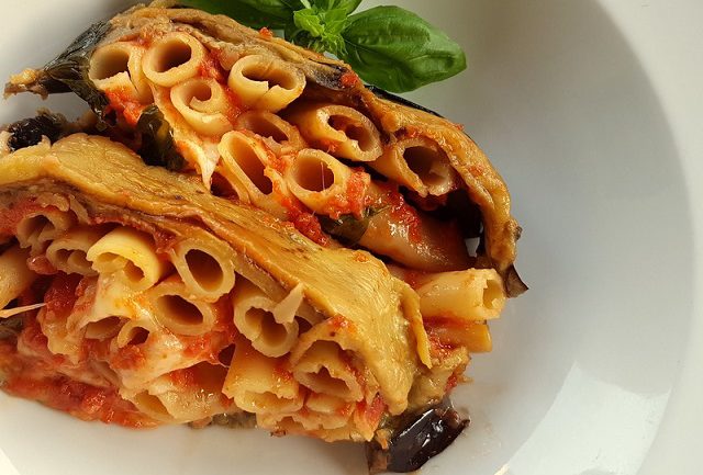 Parmigiana timballo with Ziti or Zitoni