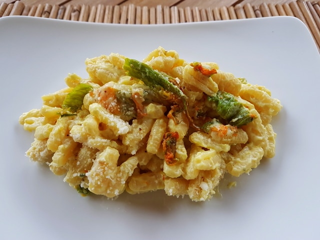 Sardinian gnocchi- malloreddus with zucchini flowers, ricotta &amp; saffron ...