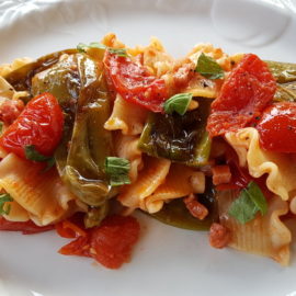 Biricci pasta with friggitelli (friarielli)