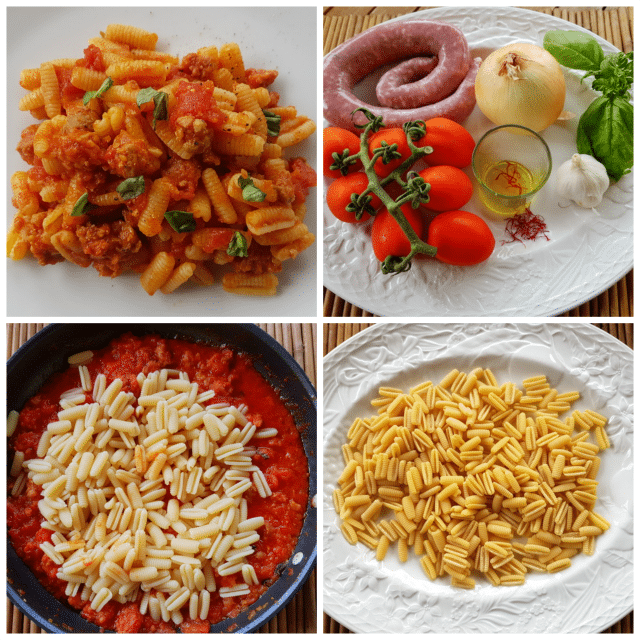 Sardinian Gnocchi -Malloreddus with sausage, tomatoes and saffron alla ...