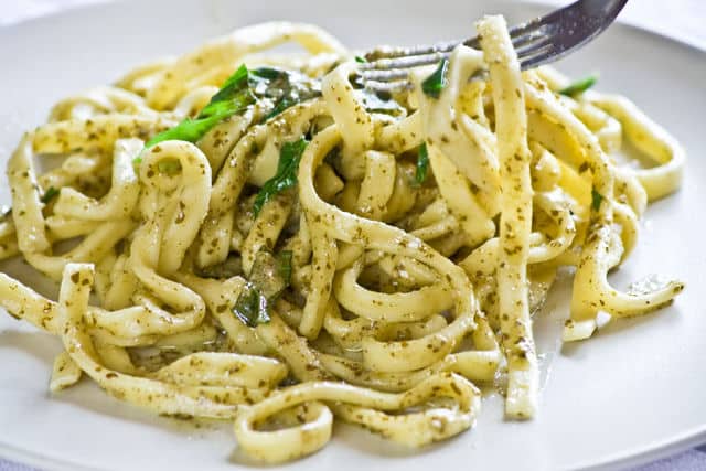 scialatielli with pesto