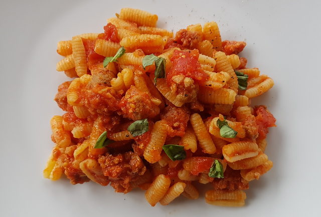 Sardinian Gnocchi-Malloreddus with sausage, tomatoes &amp; saffron. – The ...