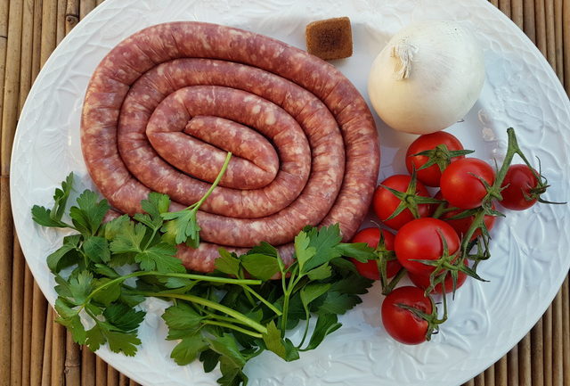 bigoli pasta with luganega sausage