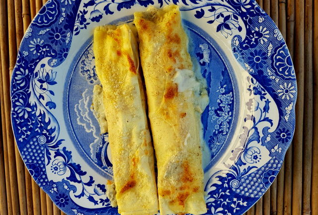 Cannelloni with pumpkin and goat cheese 