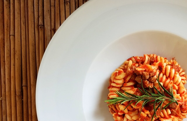 Fusilli pasta with lamb ragu from Molise 