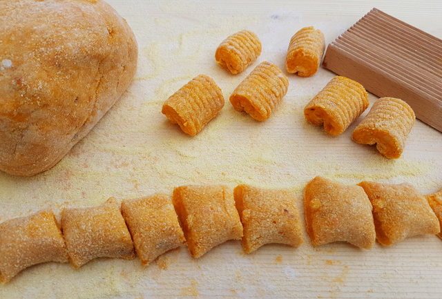 Homemade pumpkin gnocchi 