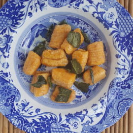 Homemade pumpkin gnocchi