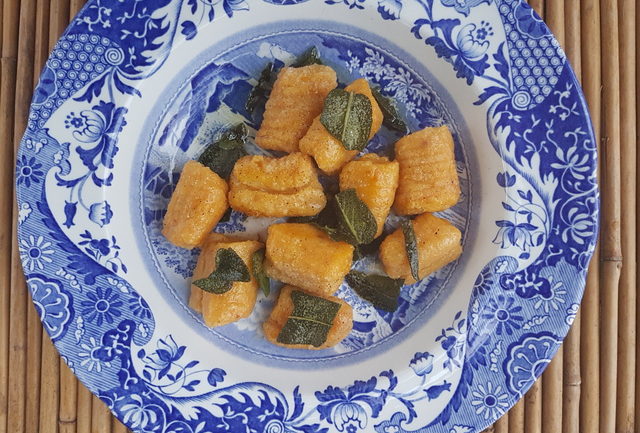 Homemade pumpkin gnocchi 