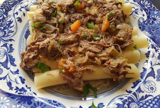 Ziti Pasta with la Genovese ragu