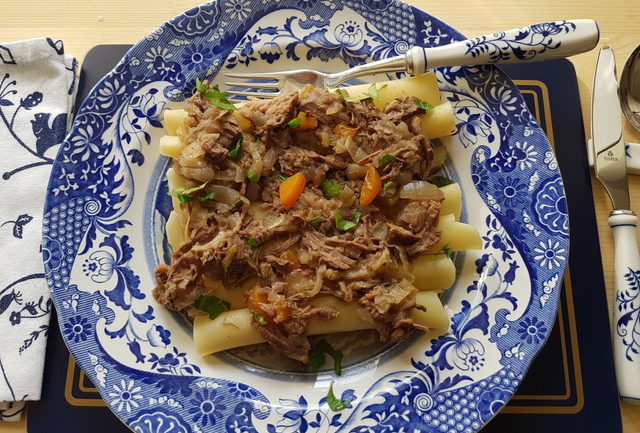 Ziti Pasta with la Genovese ragu