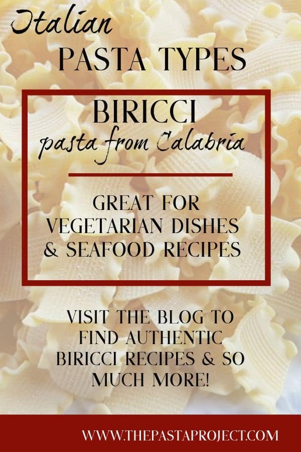 Birrici Pasta from Calabria 