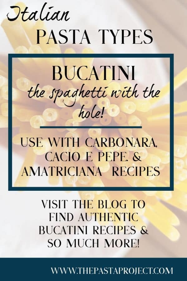 Bucatini: the spaghetti with a hole