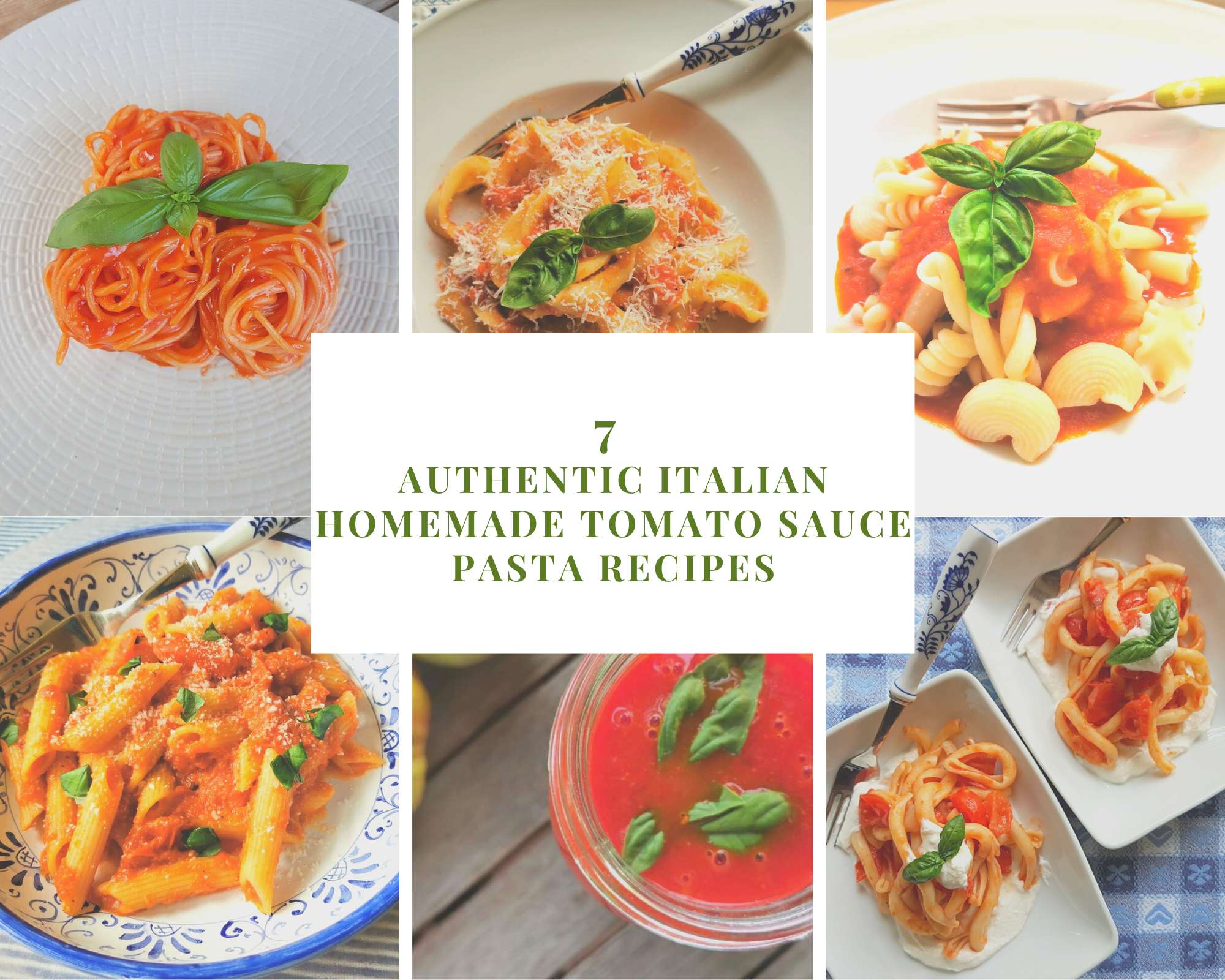 7 Italian homemade tomato sauce pasta recipes