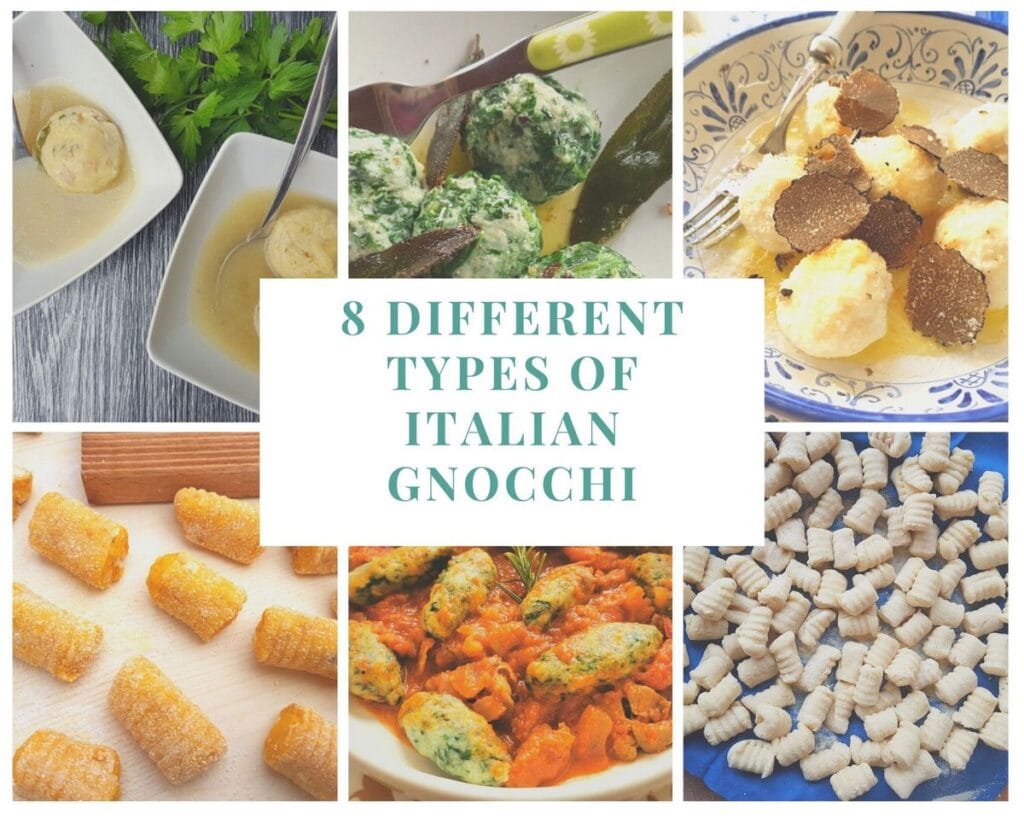 Different types of Italian gnocchi