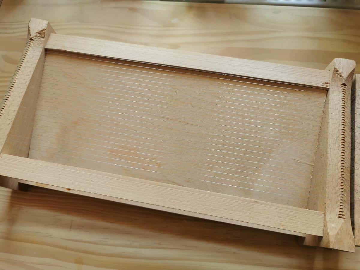 A chitarra pasta making tool.