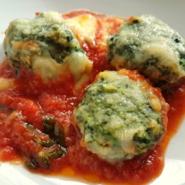 Baked Tuscan gnudi (Malfatti)