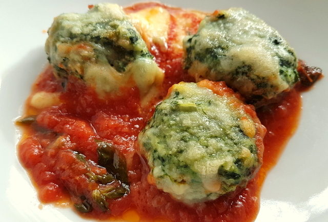 Baked Tuscan gnudi (Malfatti) 