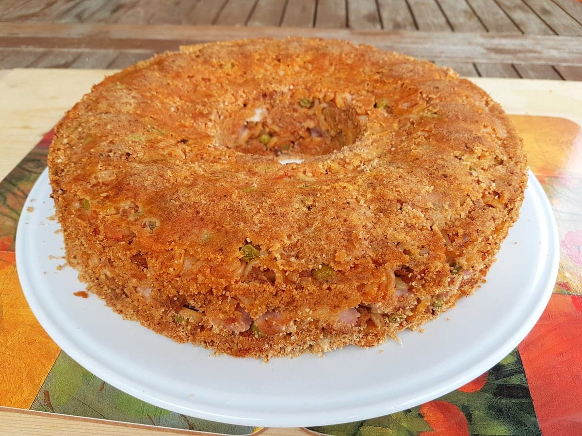 Baked anelletti (timballo).