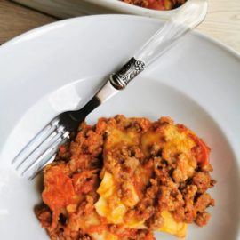 Baked fazzoletti pasta from Abruzzo (fregnacce Abruzzesi)