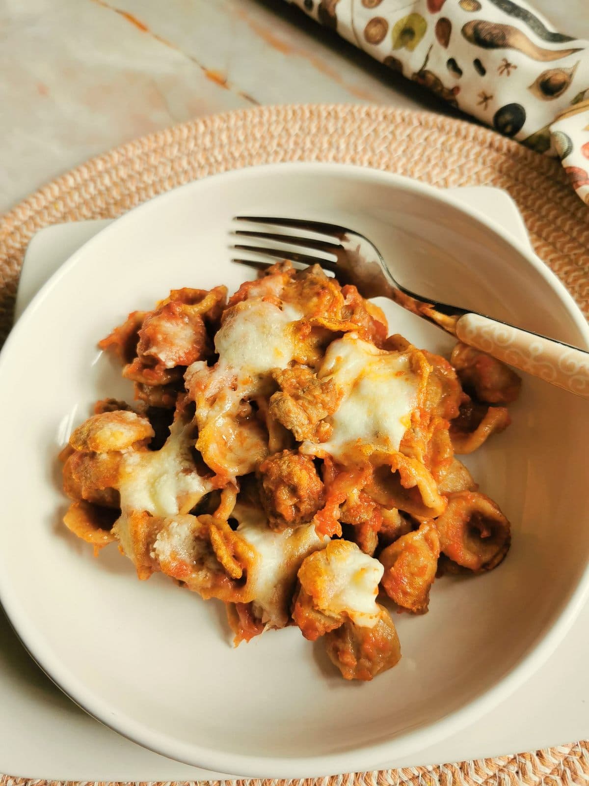 Baked orecchiette with lamb recipe from Matera.