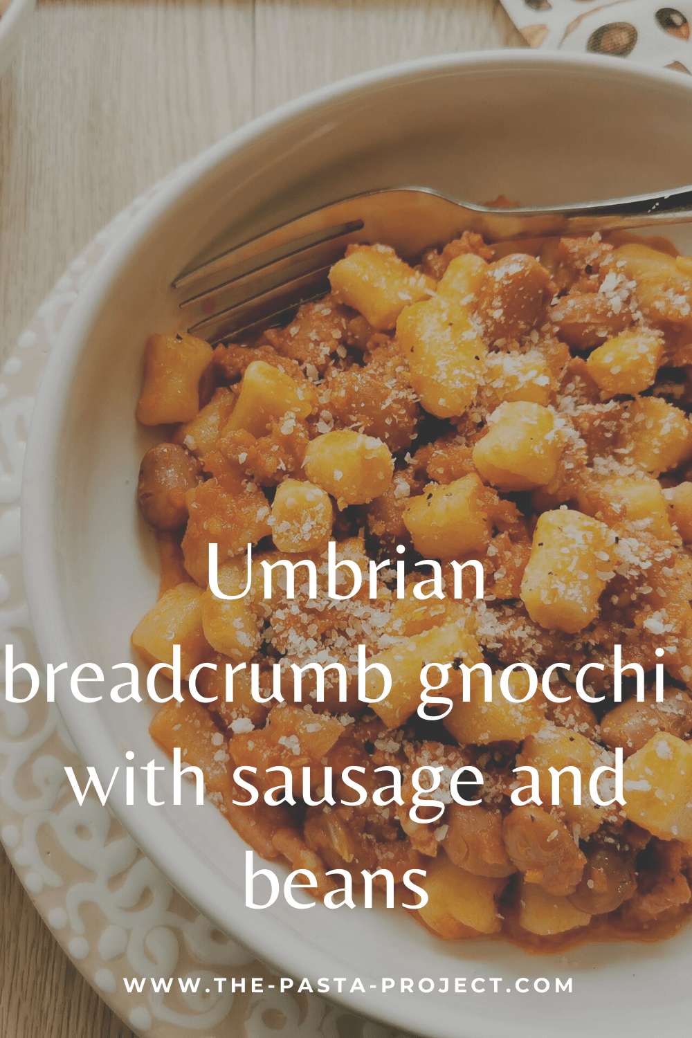 Bread gnocchi with sausage (gnocchetti collescipolani) recipe from Umbria