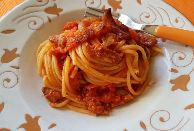 Bucatini or Spaghetti Amatriciana 