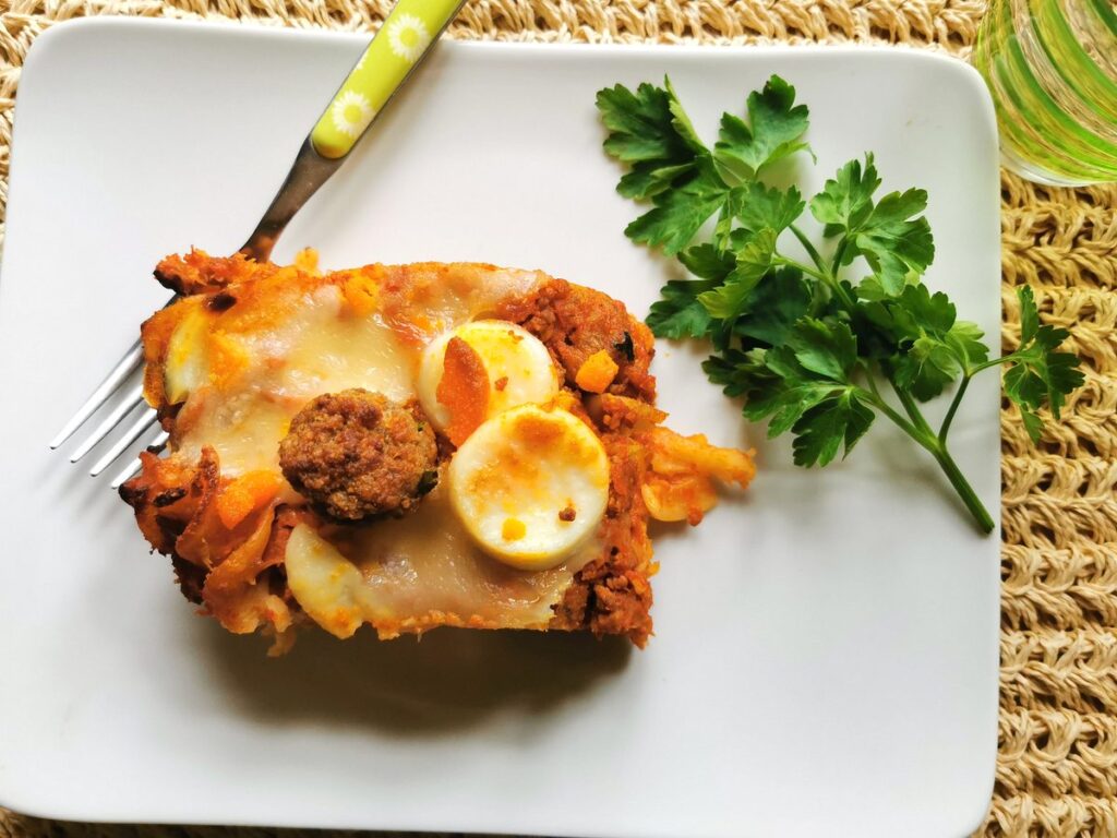 Calabrian baked pasta with meatballs