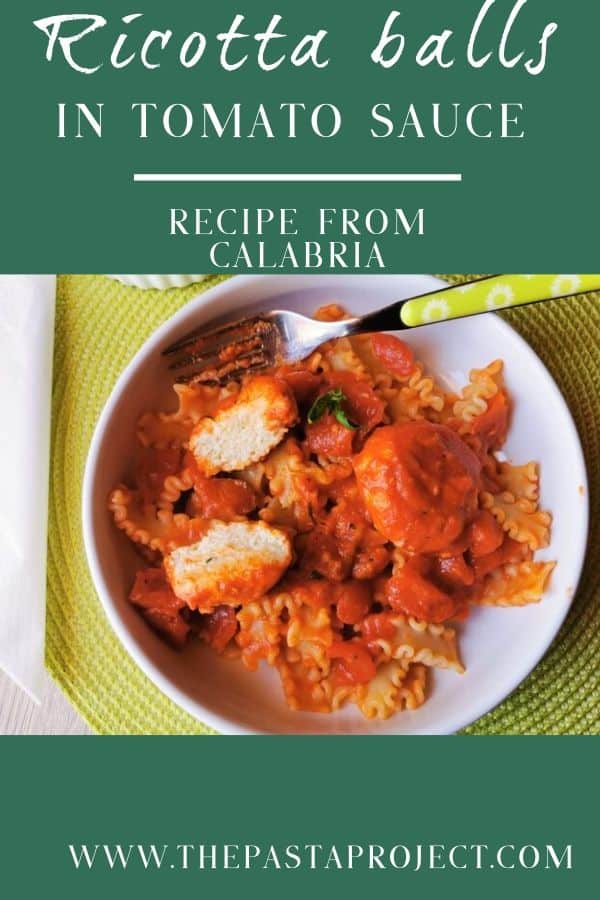 Calabrian Ricotta balls in tomato sauce