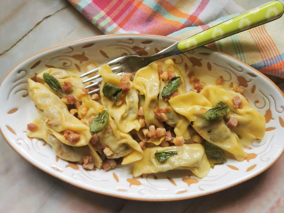 Casoncelli pasta from Lombardy.