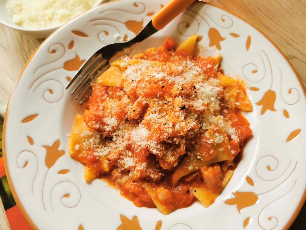 Corn and wheat flour pasta triangles from Abruzzo