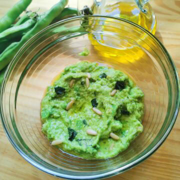 Fava bean pesto from Liguria.