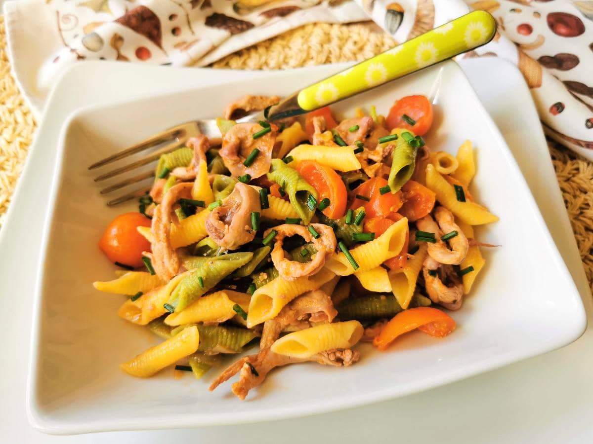 garganelli with squid recipe from Abruzzo