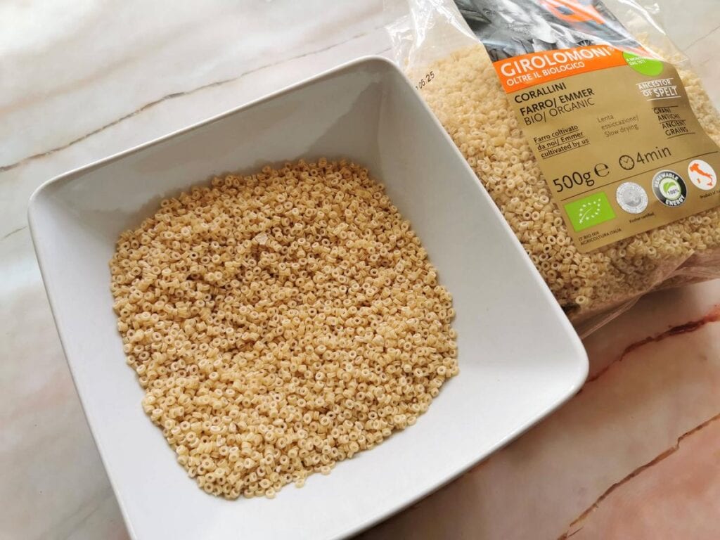 Organic emmer wheat corallini from Girolomoni