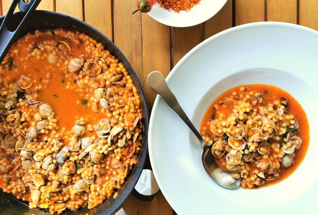 fregola with clams