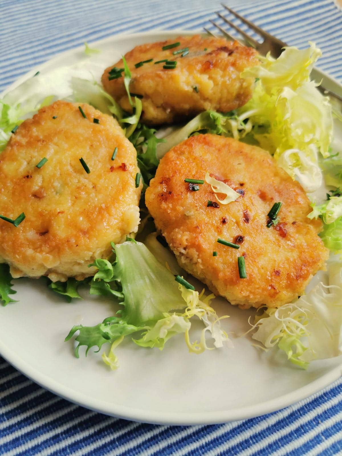 Fried canederli (canederli pressati) from the South Tyrol.