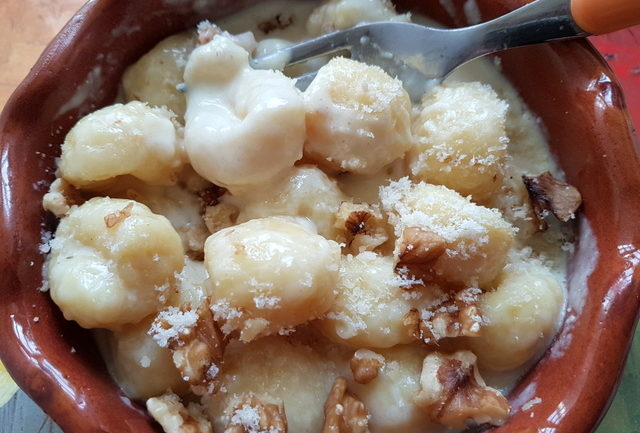 Gnocchi alla Bava; Recipe from the Val d’Aosta