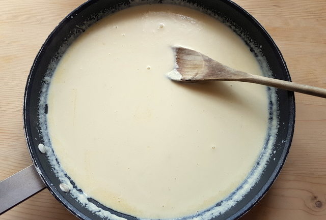 Fontina cheese sauce for Gnocchi alla Bava; Recipe from the Val d’Aosta 