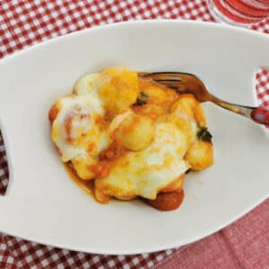 Gnocchi alla Sorrentina in a bowl