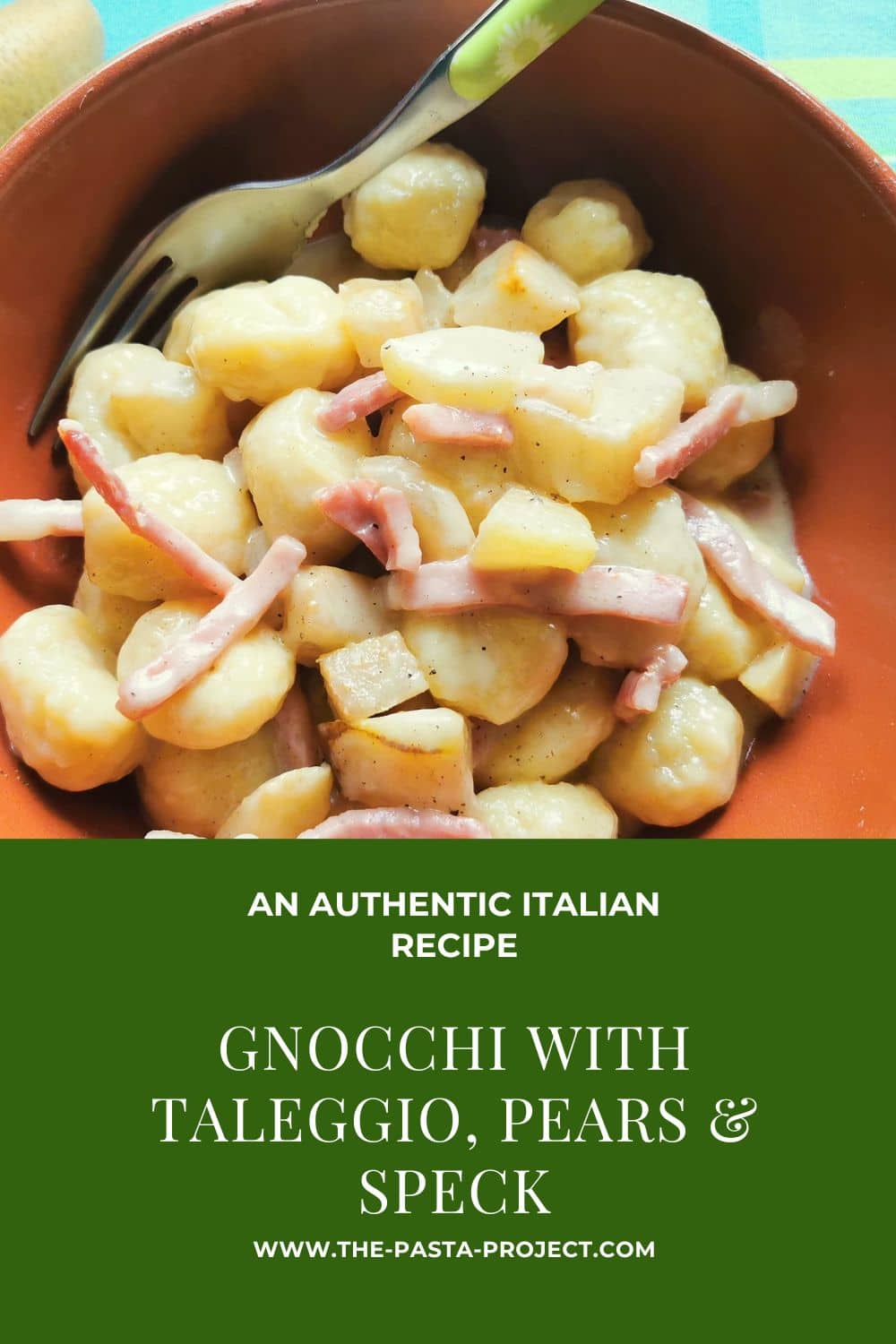 Gnocchi with taleggio and pears.