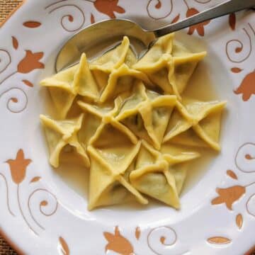 Homemade fagottini pasta recipe.